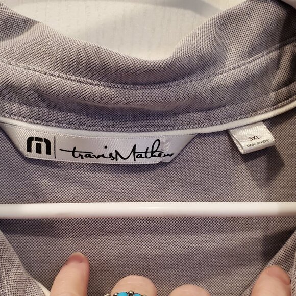 ⛳️ Travis Mathew | Men's Performance Golf Polo Shirt in Gray Heather - Size 3XL - Picture 4 of 5